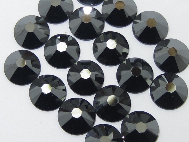 1 Gross 9ss JET HEMATITE (maxima) FLATBACK PRECIOSA Rhinestones